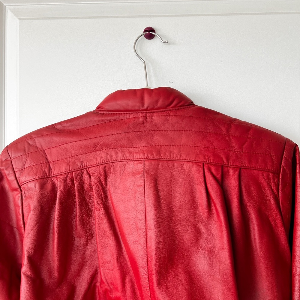 Vintage Red Leather Jacket